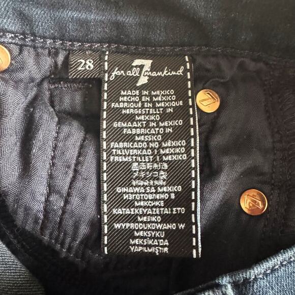 7 for All Mankind Jeans Women's Sz 28 Blue Gwenevere High Waist Ankle - Picture 6 of 14